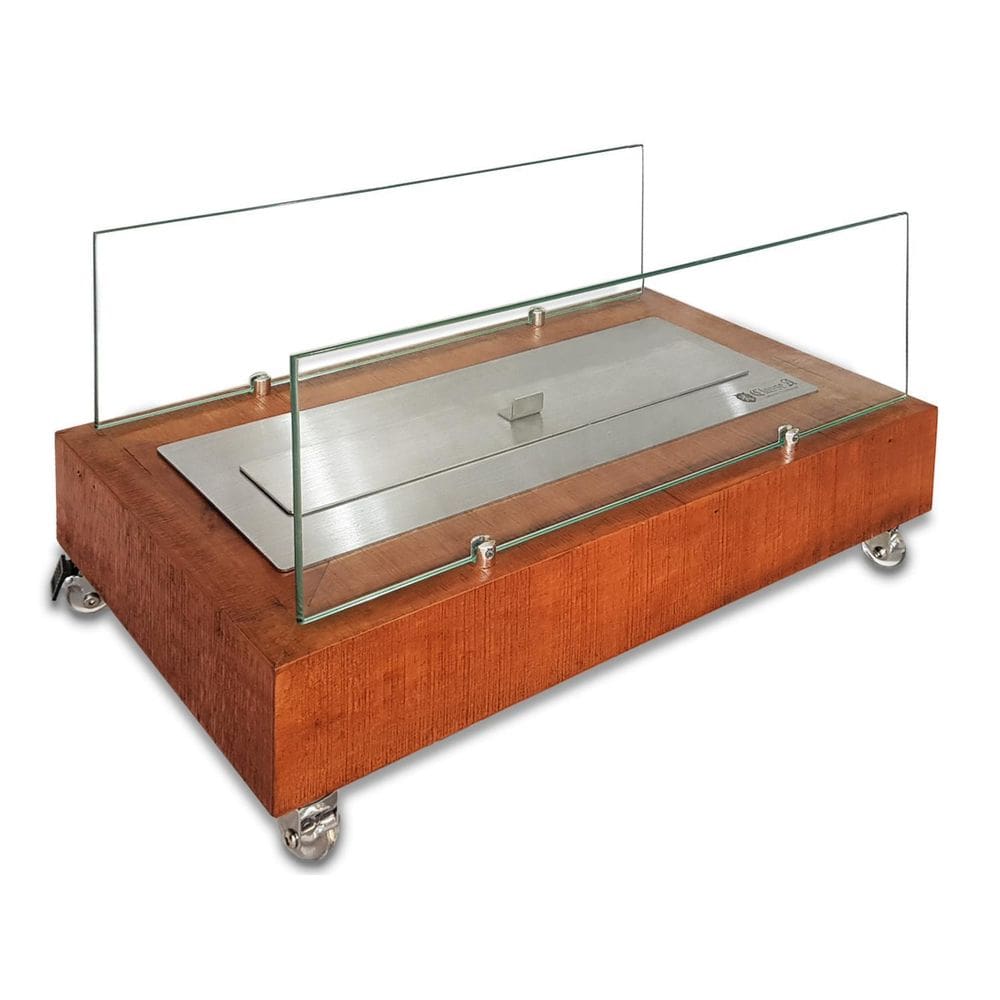 Lareira Eco Classe A Álcool-Portátil Rústica Queimador 50Cm