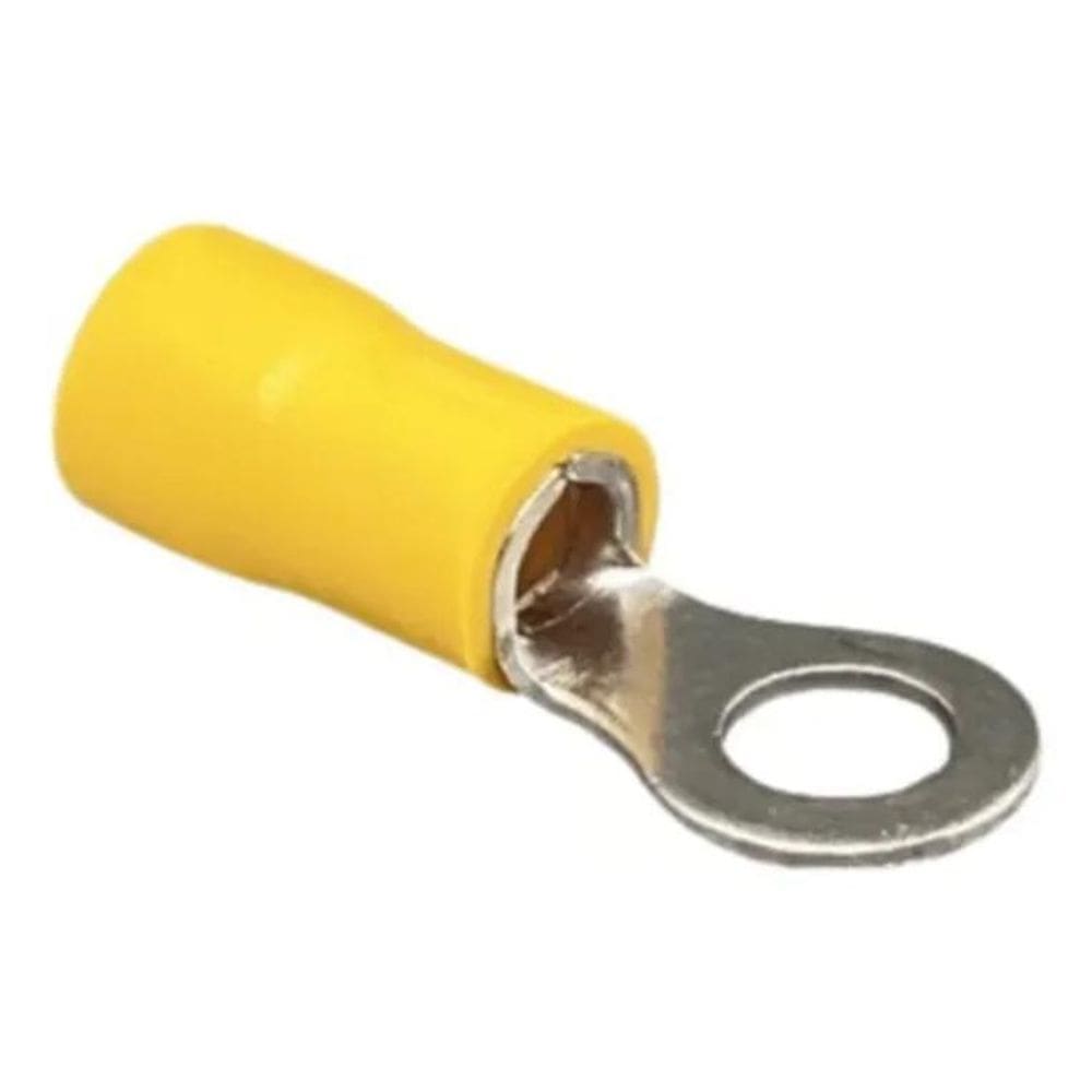 100X Terminal Olhal Isolado Amarelo 4 A 6Mm M6 - 100 Peças
