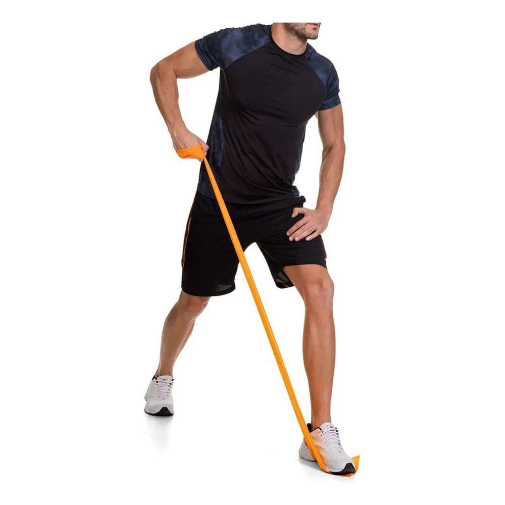 Faixa Elástica Exercícios Nível Médio 0,50Mm Treino Academia