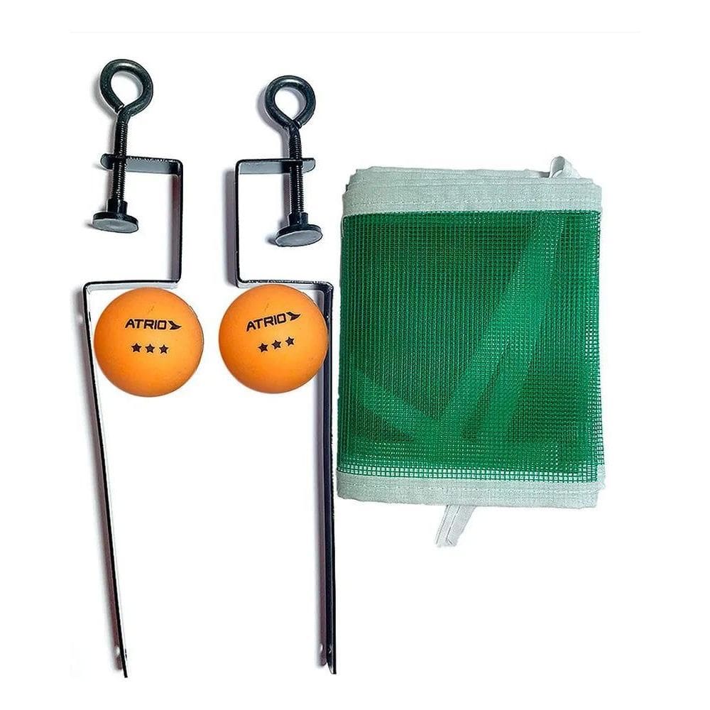 Kit Rede Ping Pong Classic Com 2 Bolas Atrio - Es410 Cor Ver