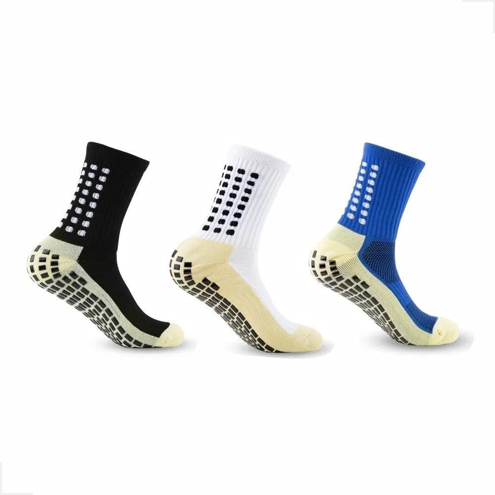 Kit 03 Par Meia Antiderrapante Futebol Treino Academia Cross