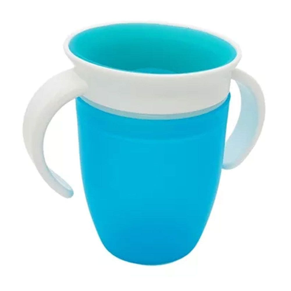 Copo 360 Miracle Cup 6M Com Alça E Tampa Treinamento Azul