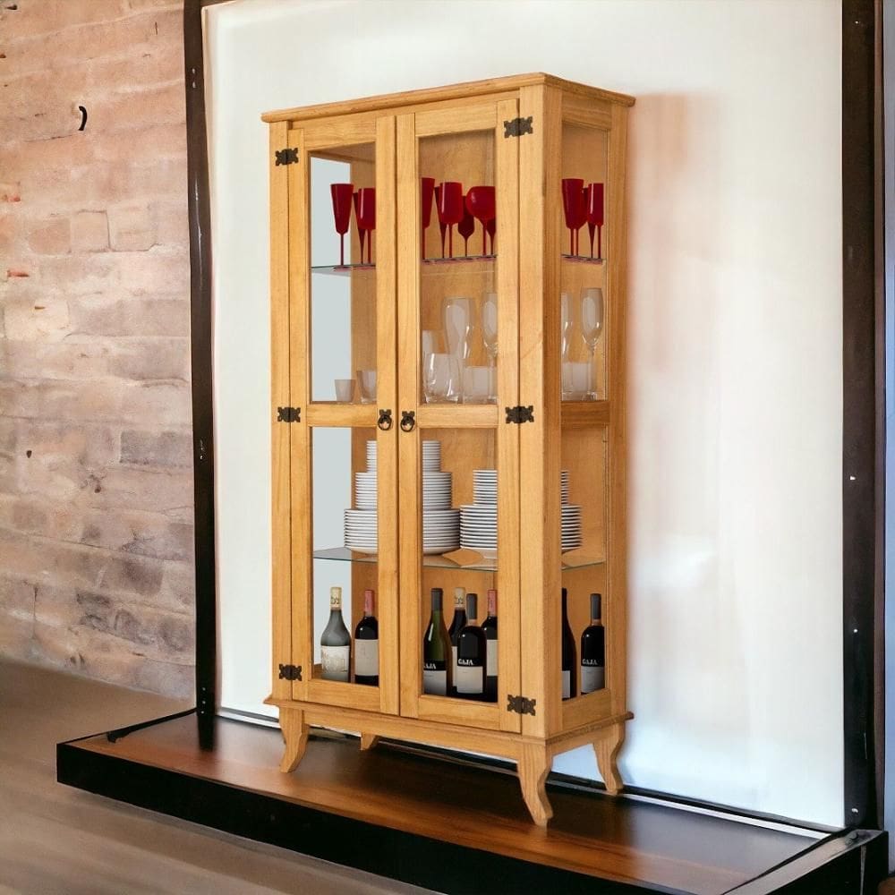 Cristaleira Bella Luna Imbuia Atraente