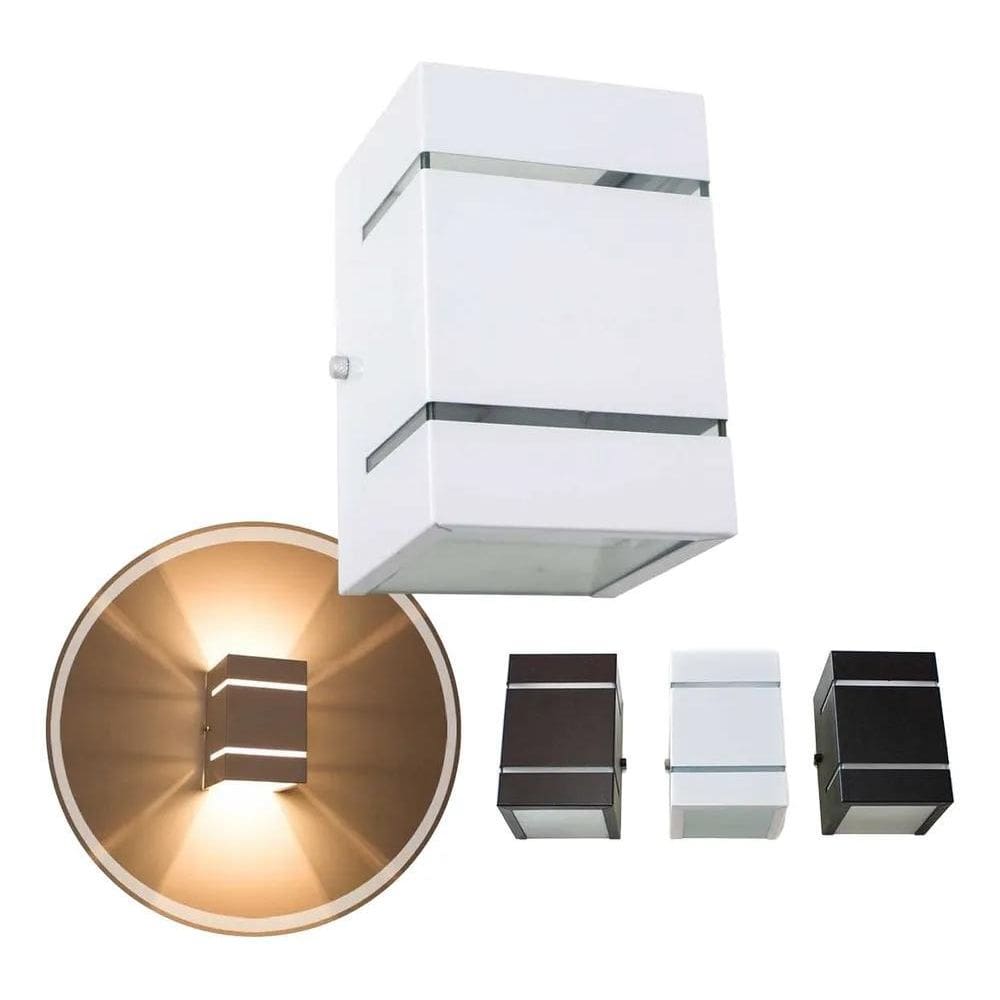 Arandela 2 Focos E Frisos Externa Parede Muro St327