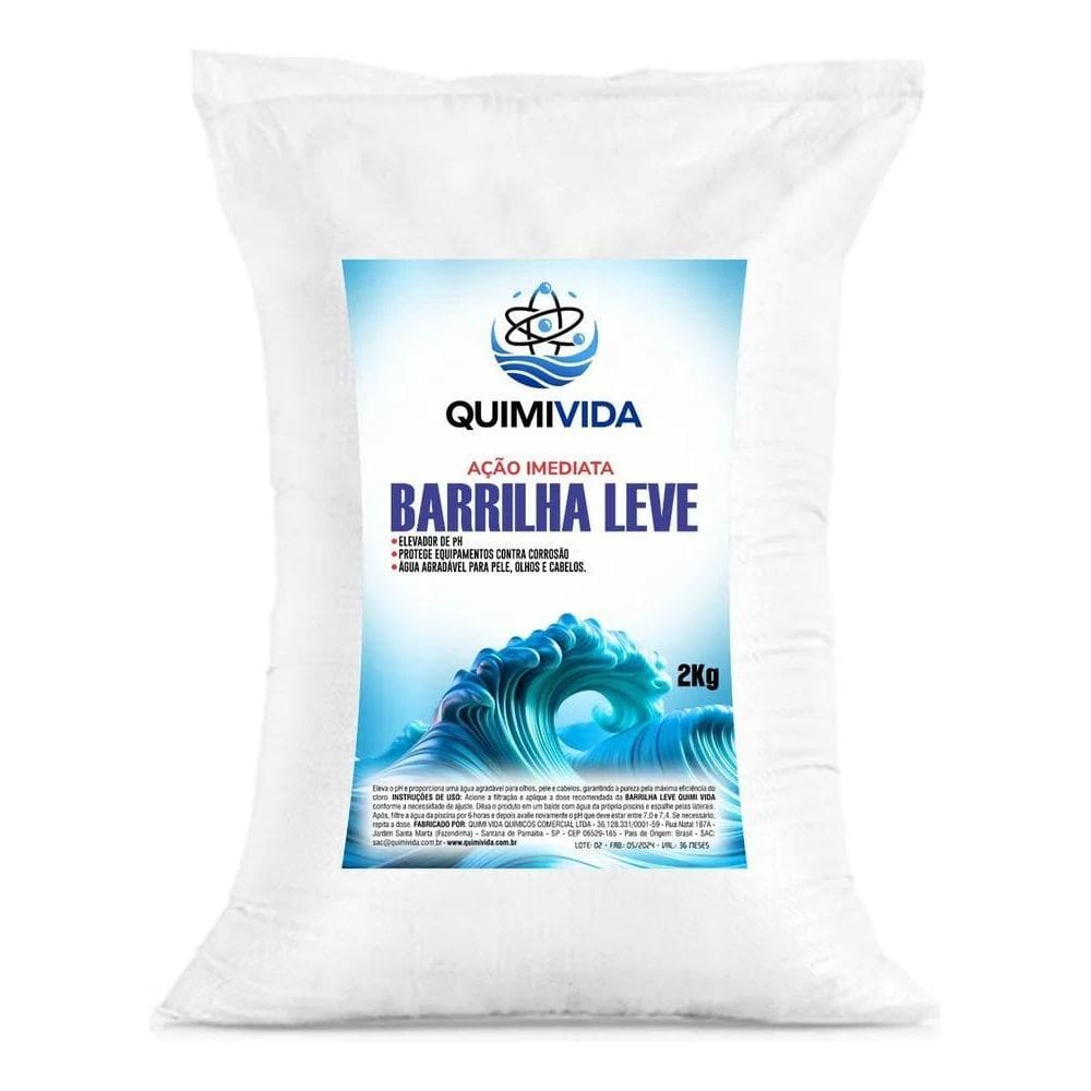 Barrilha Leve 2Kg Elevador De Ph Para Piscina