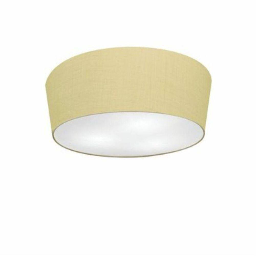 Plafon Cone Vivare Md-3003 Cúpula Em Tecido 12/40x35cm - Bivolt Algodão-crú 127/220v