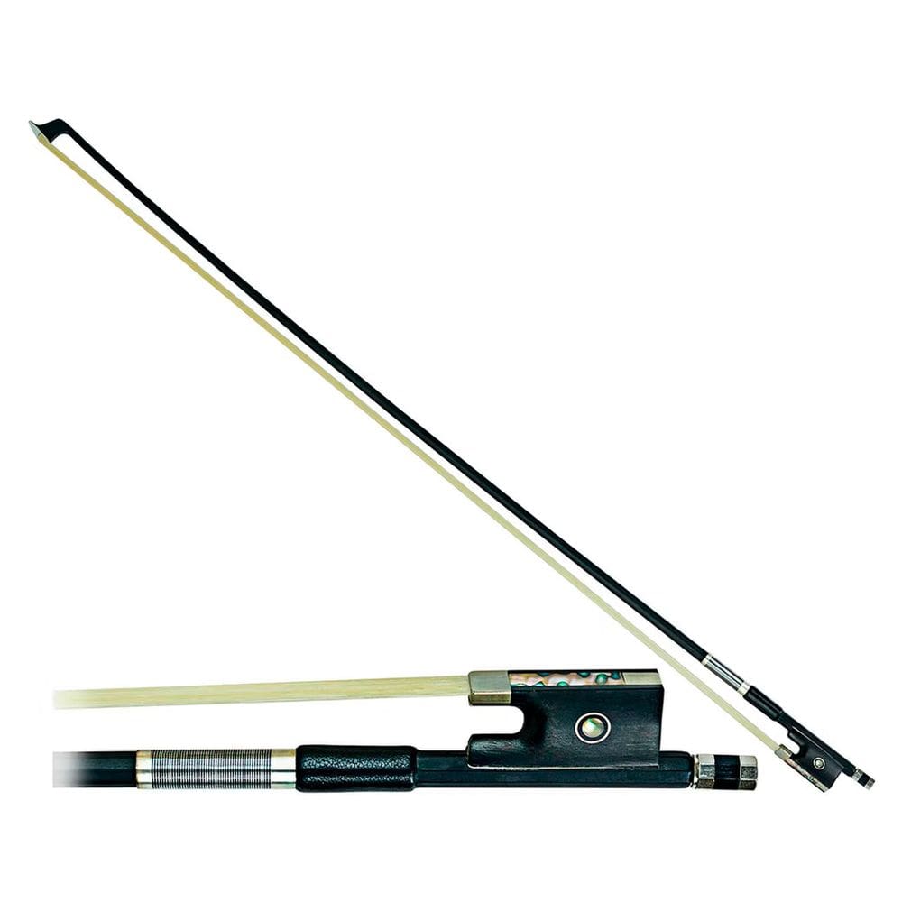 Arco De Violino Scarlett 4/4 Crina Animal Em Fibra De Carbono Cor Preta Sgb F