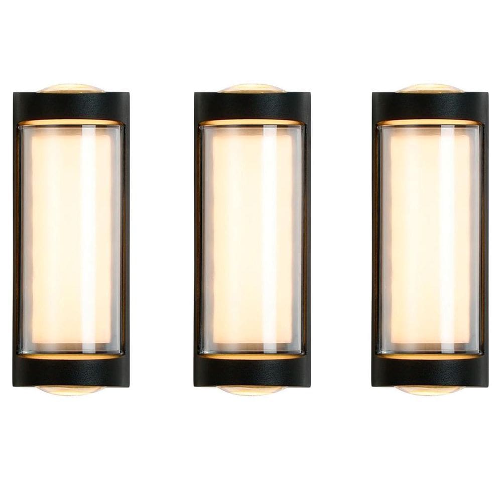 3 Arandela Led Duplo Facho Externo Em Alumínio Varanda Bet80