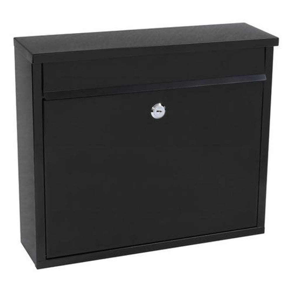 Caixa De Aco Preta 36X31X12 Cm Com Fechadura