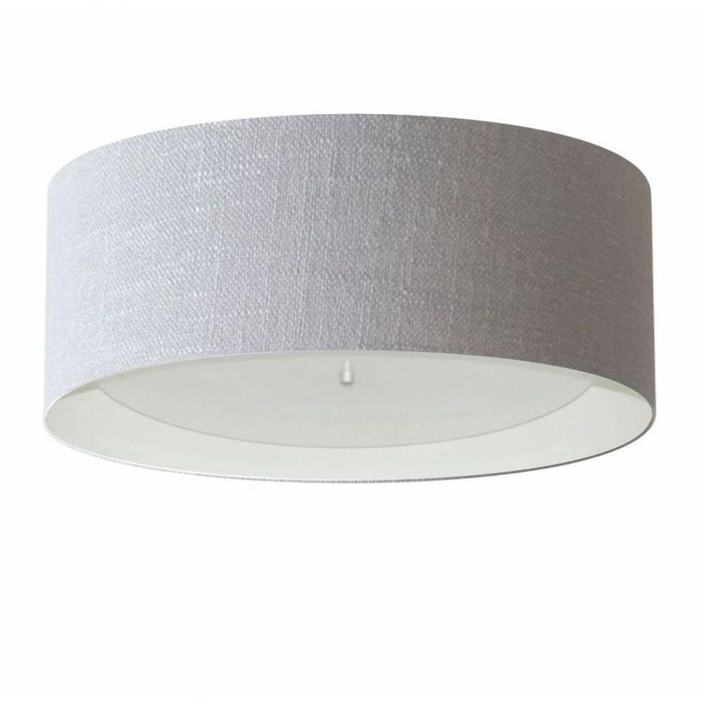 Plafon Para Sala De Jantar Cilíndrico Sj-3008 Cúpula Cor Cinza Branco