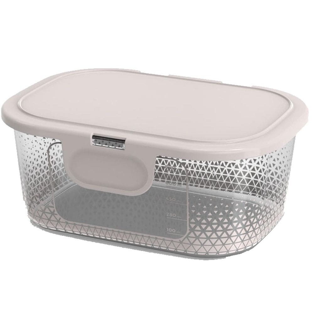 Pote Para Alimentos Com Tampa Fixa 1000 Ml Transp. Bpa Free