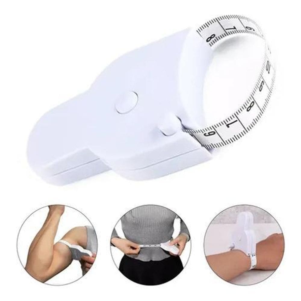 Fita Métrica Automática Retrátil Fitness 150Cm Medição Corpo