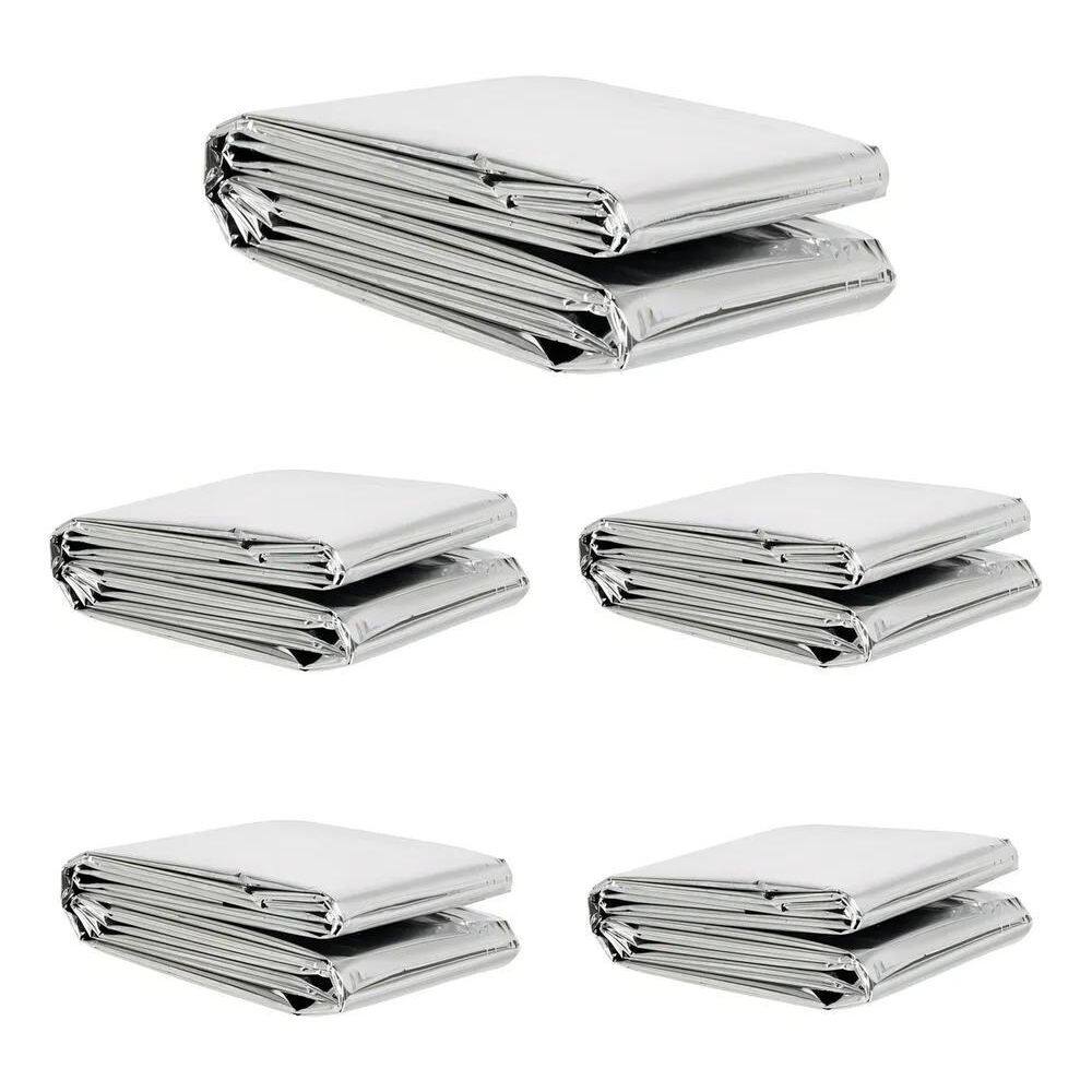 Kit 5 Cobertor Manta Térmica Aluminizado Isolante