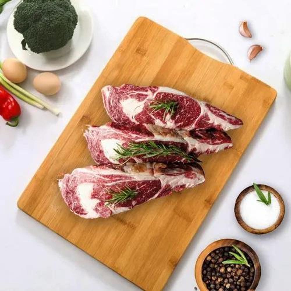 Tábua Corte Carne Churrasco Bambu 30X20Cm Rústica Cozinha Co
