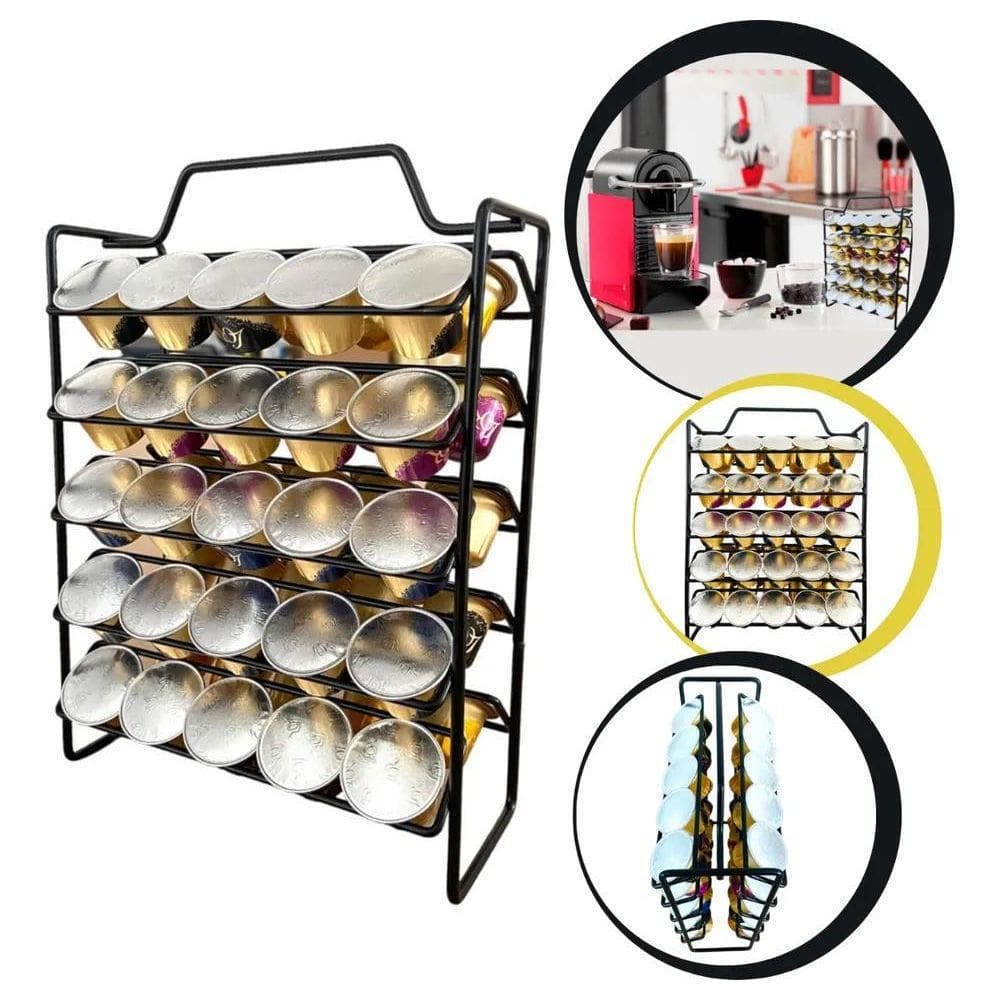 Suporte Porta 50 Cápsulas Nespresso Café Bancada Cappuccino