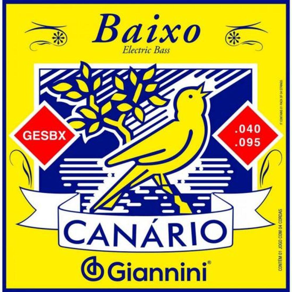 Encordoamento Para Contrabaixo 4 Cordas 040 Giannini GESBX G