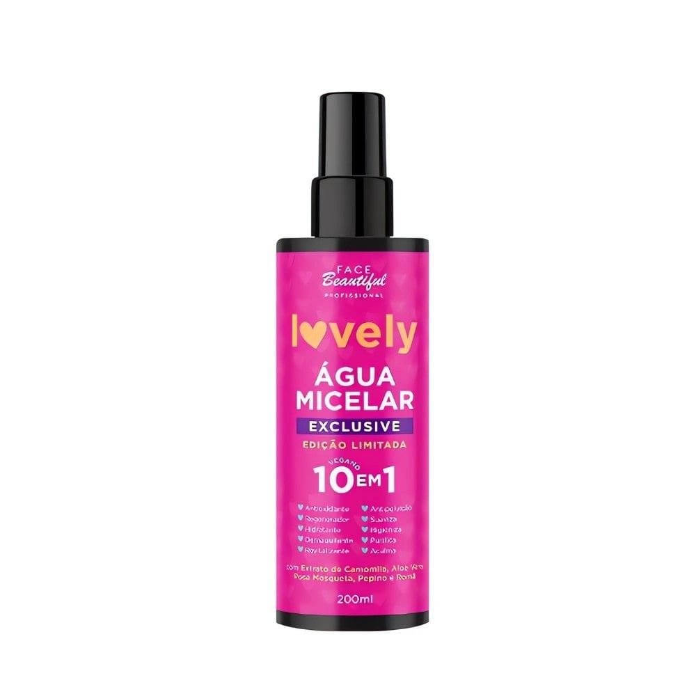Água Micelar Vegana Exclusive Edição Limitada 10 em 1 Face Beautiful - 7908353612099