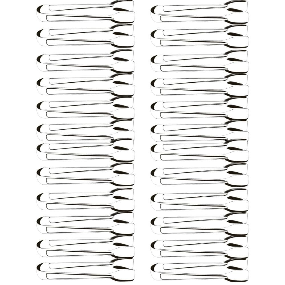 Kit 24 Pegadores Pinças 18cm Aço Inox Servir Frios Especiarias Carnes Multiuso Brinox