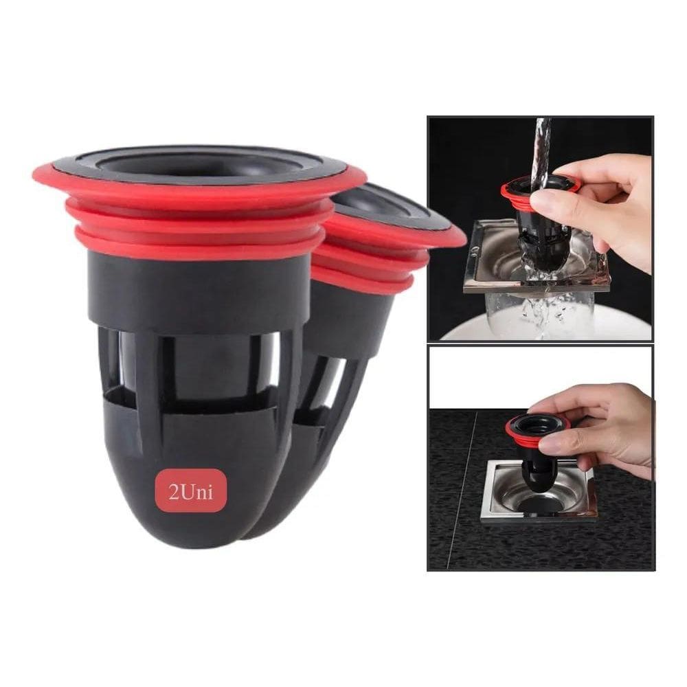 Kit 2 Drenos Eliminadores De Odores Para Ralos Banheiro Casa