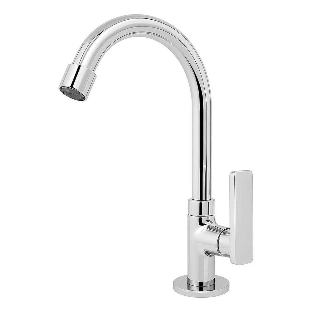 Torneira Metal Inox Bancada 6120A Banheiro Lavatório