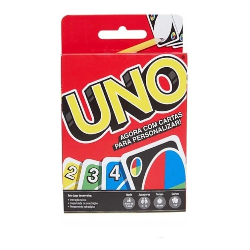 Jogo De Cartas Uno Baralho 108 Cartas