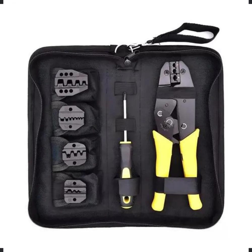 Alicate De Crimpagem De Ilhós Com Prensa De Catraca 8 Cabeça