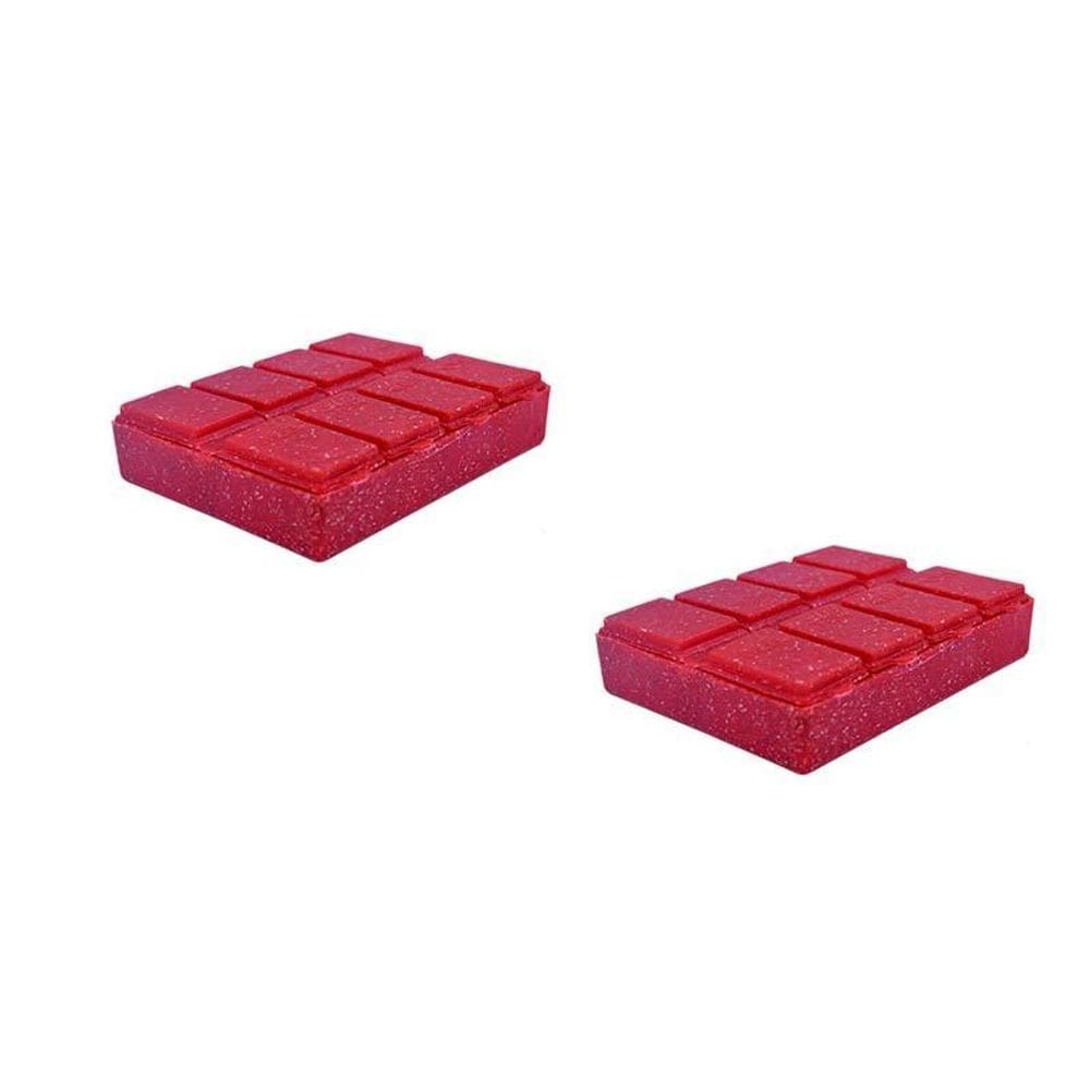 Kit 2 Porta Comprimido Fibra Madeira Vermelho