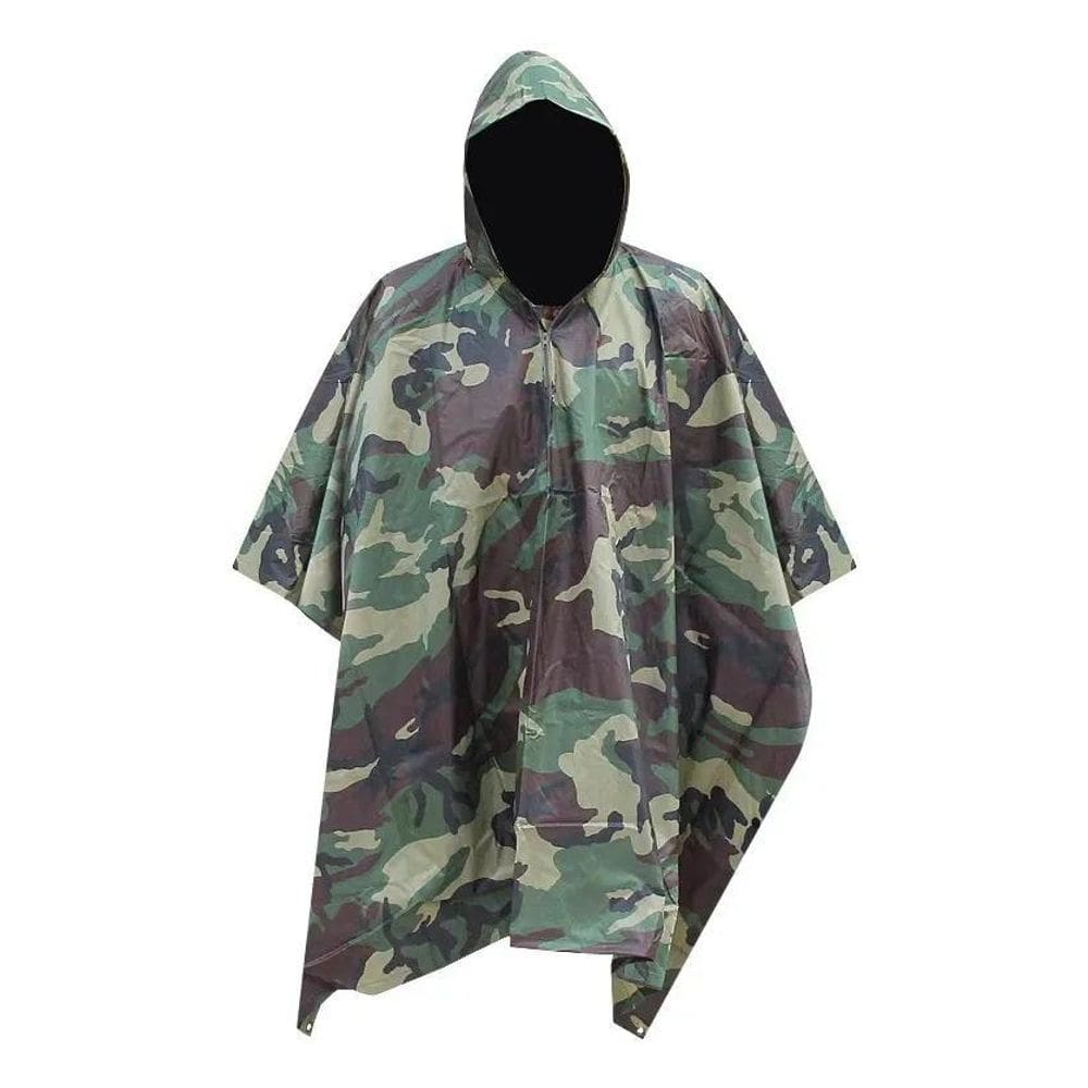 Poncho Emborrachado Impermeável Eb Capa Chuva Camuflado