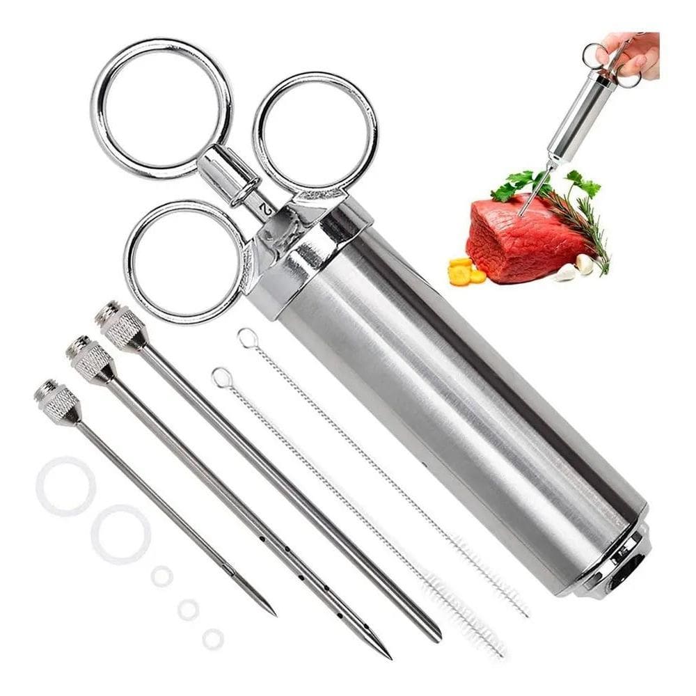 Seringa Injetora De Temperos Profissional Carnes Aço Inox