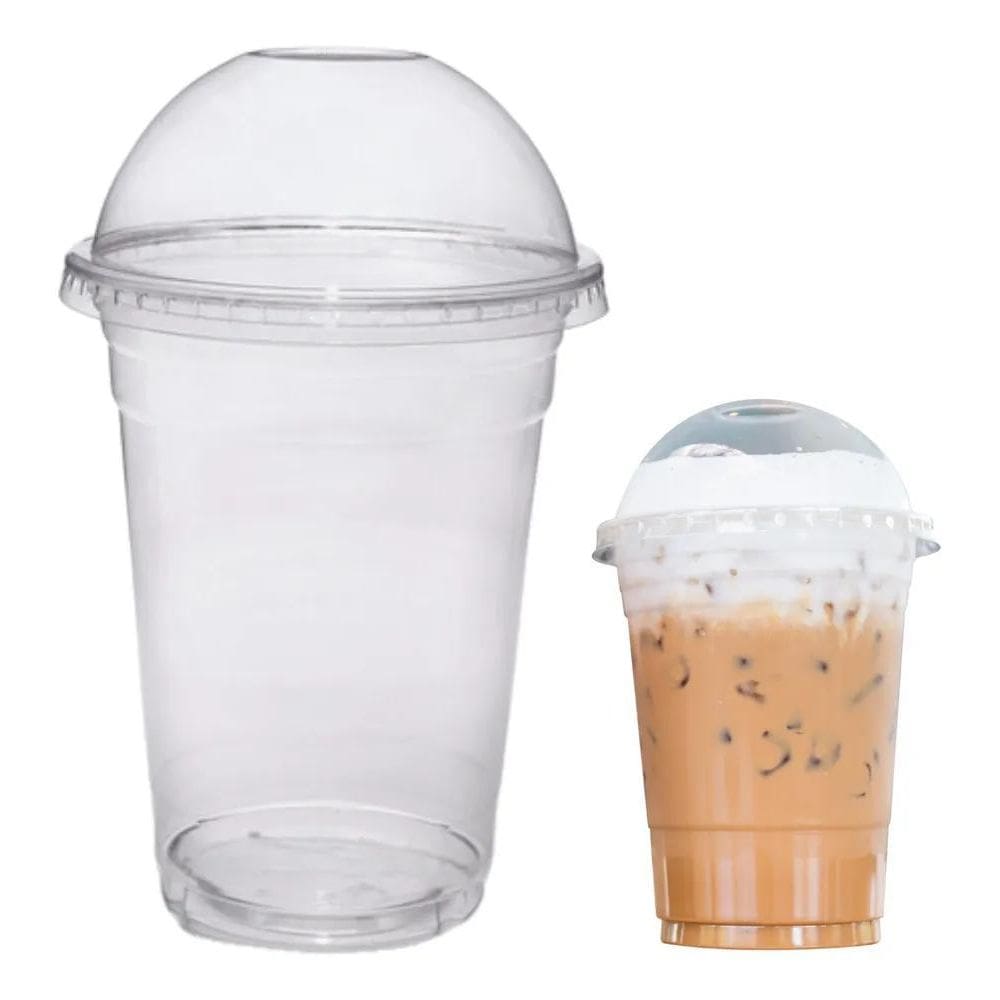 Copo Descartável Tampa Bolha Sem Furo Festa 500Ml 50Un 550