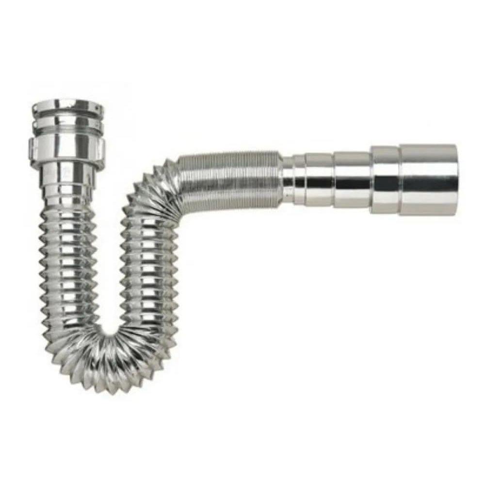 Sifão Tubo Extensivo Universal Metalizado 70Cm Cor Prateado
