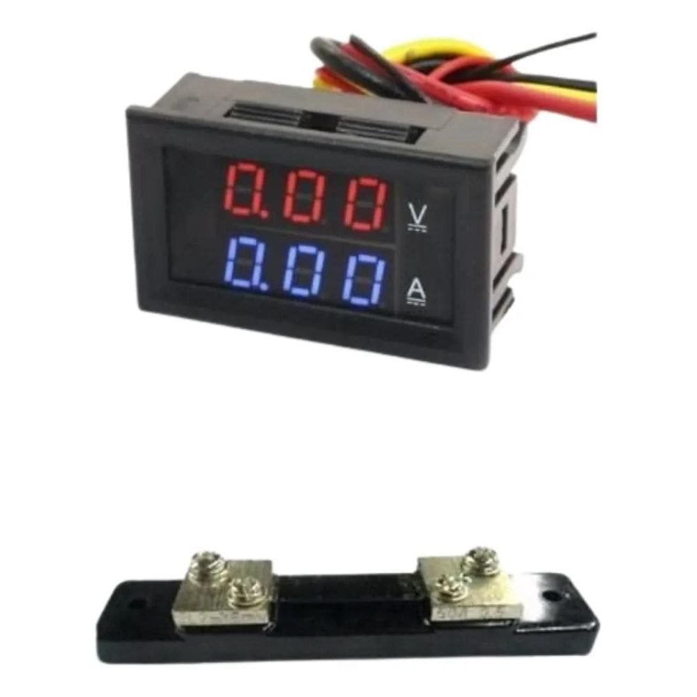 Voltímetro Amperímetro + Shunt Dc 0-100V 0-50A