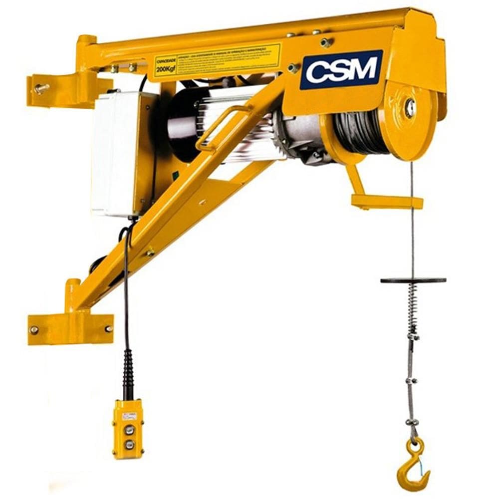 Guincho de Coluna 400 Kilos Motor Trifásico 220/380V Sem Caçamba - 40121050 - CSM