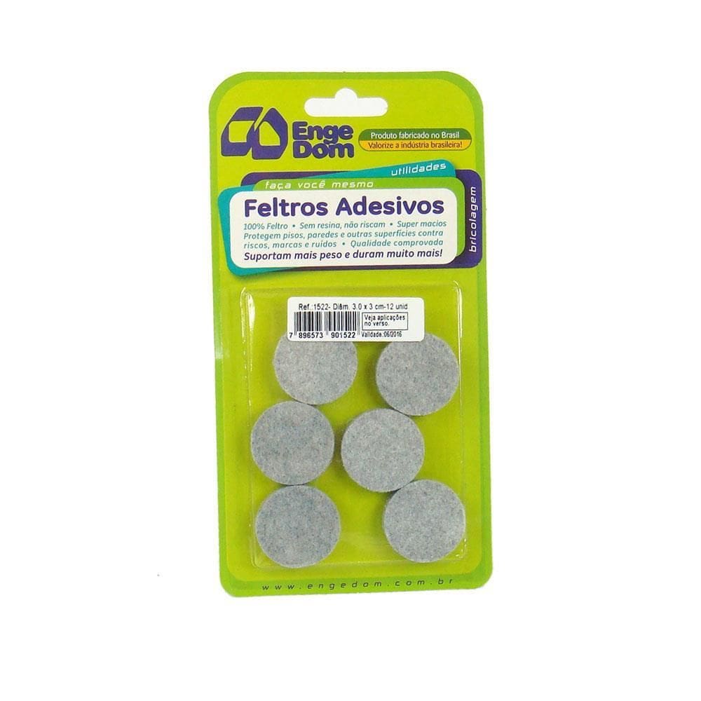 Feltro Protetor Adesivo 3cm - 1522 - ENGEDOM