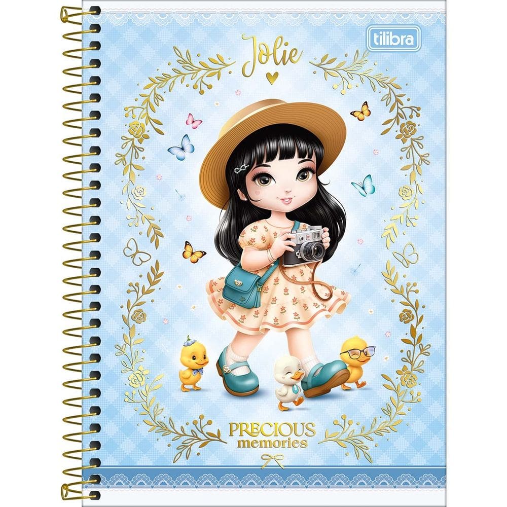Caderno Espiral Universitário Jolie 1 Matéria 80 Folhas Capa Dura Tilibra