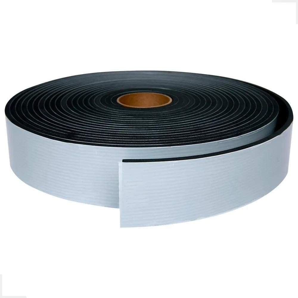 Fita De Eva Vedação Preto 5Mmx 50Mmx10Mts Adesivo 1 Lado Pre
