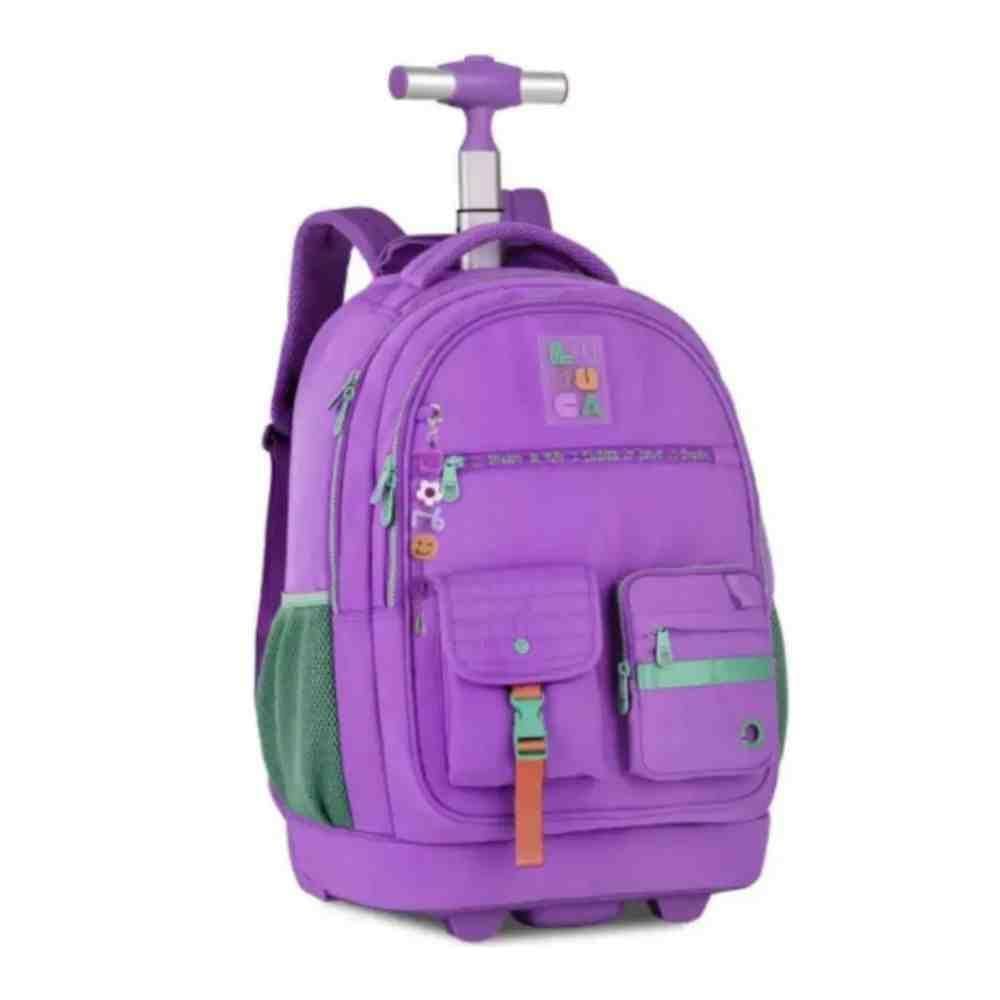 Mochila Com Rodas Clio Luluca Lilás Lu24599L