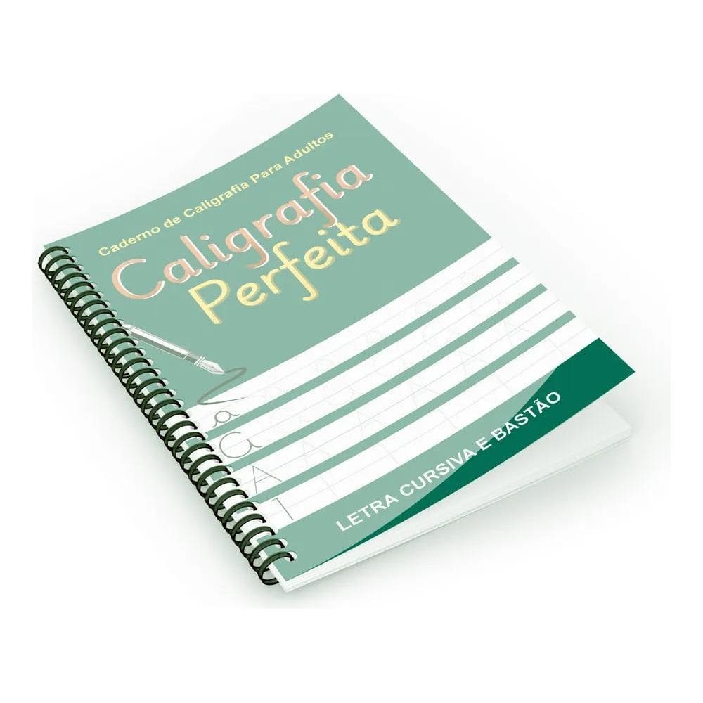 Caderno De Caligrafia Para Adultos, Letra Cursiva E Bastão