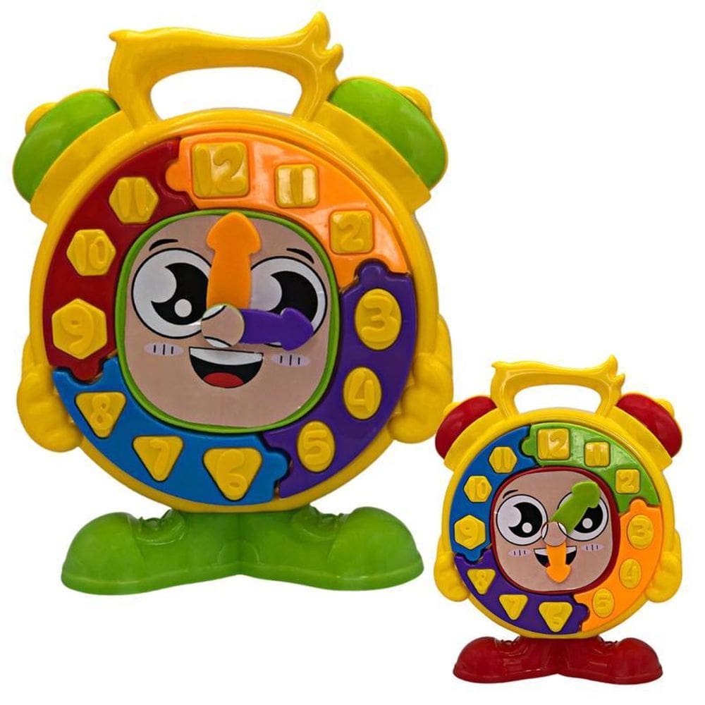 Relógio Didático Colorido Com Peças Removíveis E Ponteiros