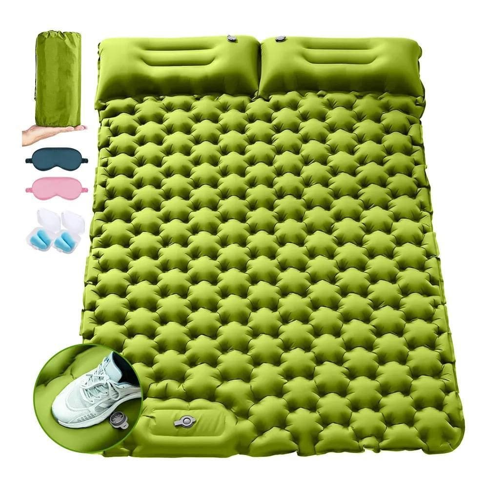 Colchão Inflável Casal Dobrável Acampamento 196Cm125Cm