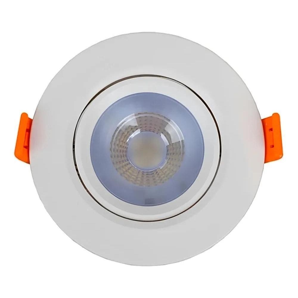 Luminaria Spot Led 12W Redondo Direcionável Branco Frio Bran