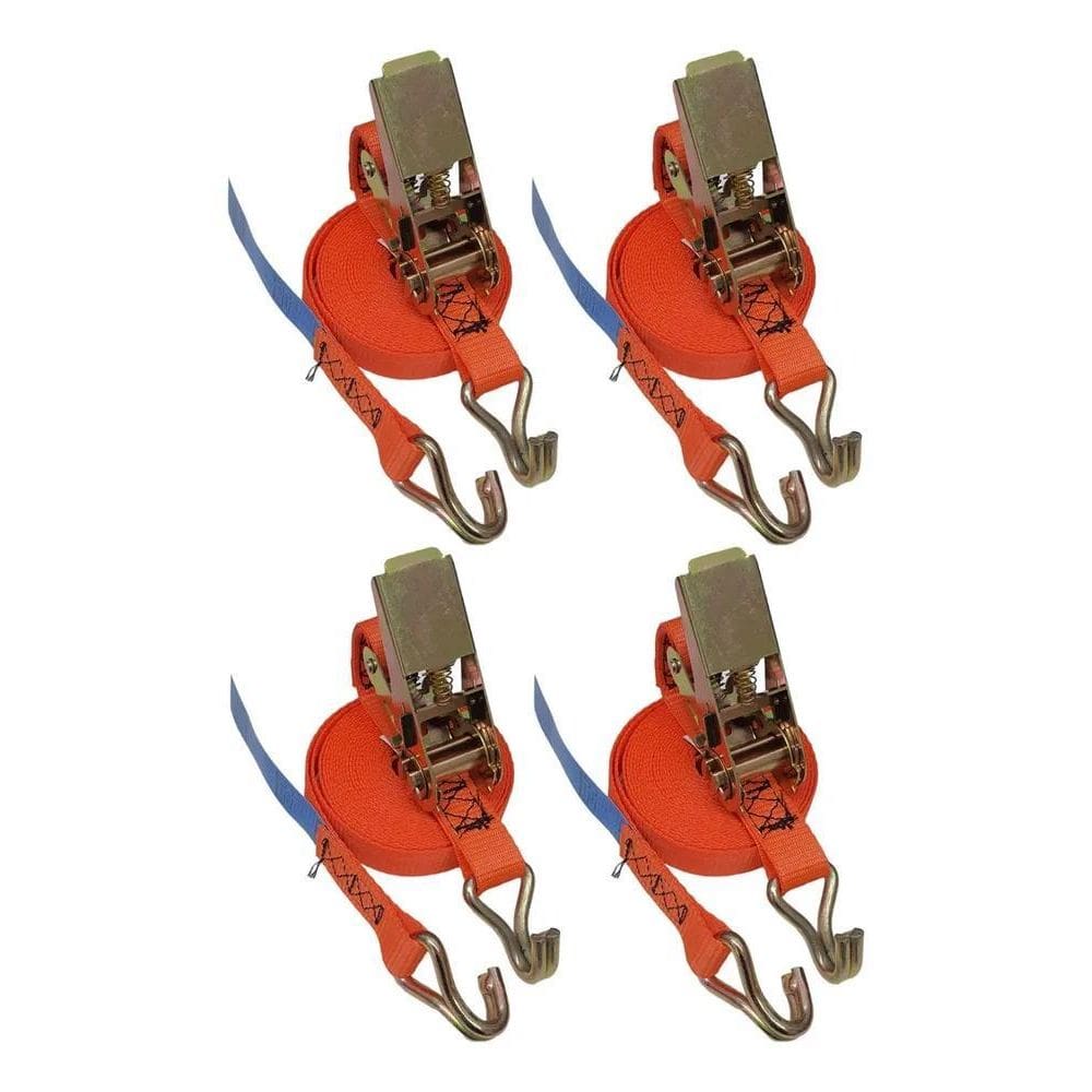 Kit 4 Conjuntos Catraca E Cinta Amarração De Cargas 800Kg Co