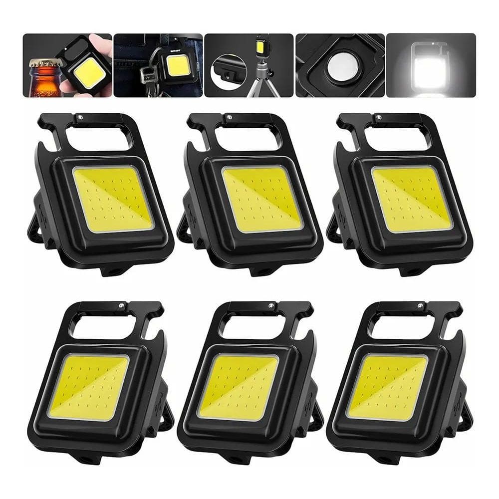 6 Luzes De Acampamento De Led Recarregáveis E Portáteis Mini
