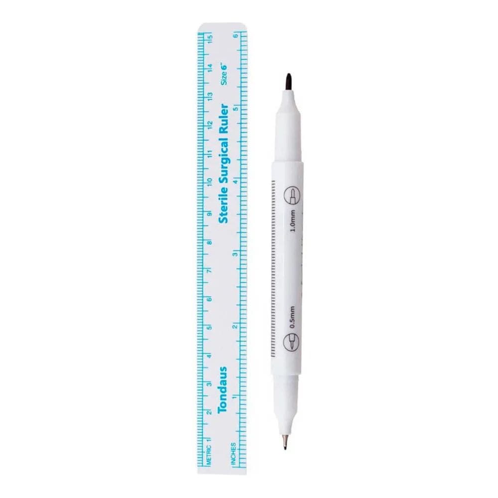 Caneta Marcação Cirúrgica Tondaus Skin Marker Ponta Dupla