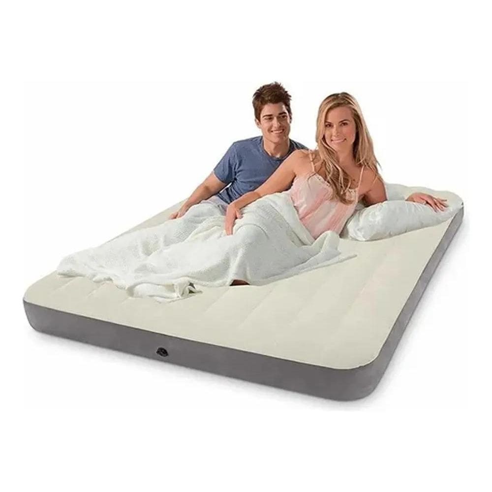 Colchao Inflável Casal Dura Beam Fiber Tech Queen Intex Cor