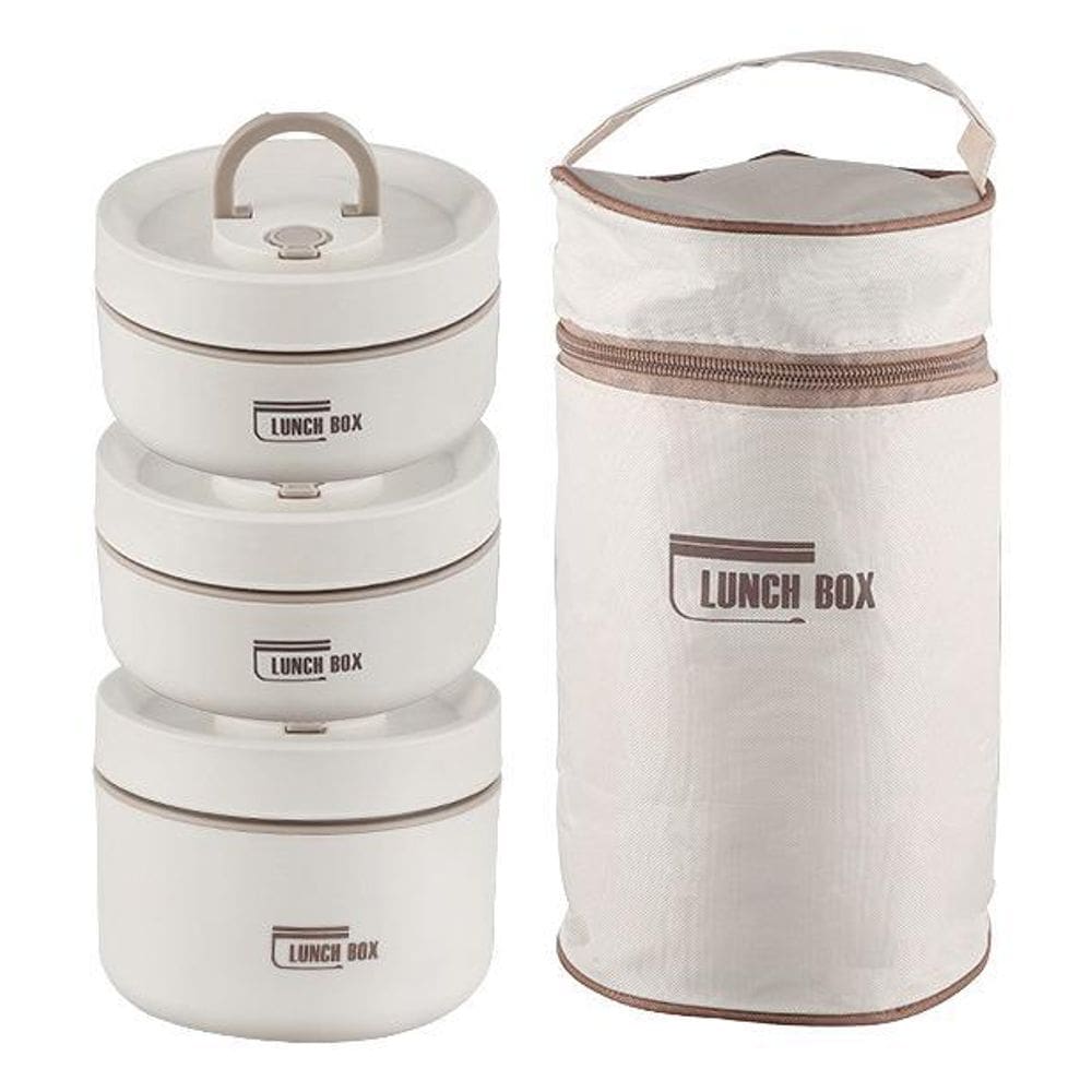 Kit 3 Marmita Térmica Redonda Viagem Bolsa Térmica Qualidade