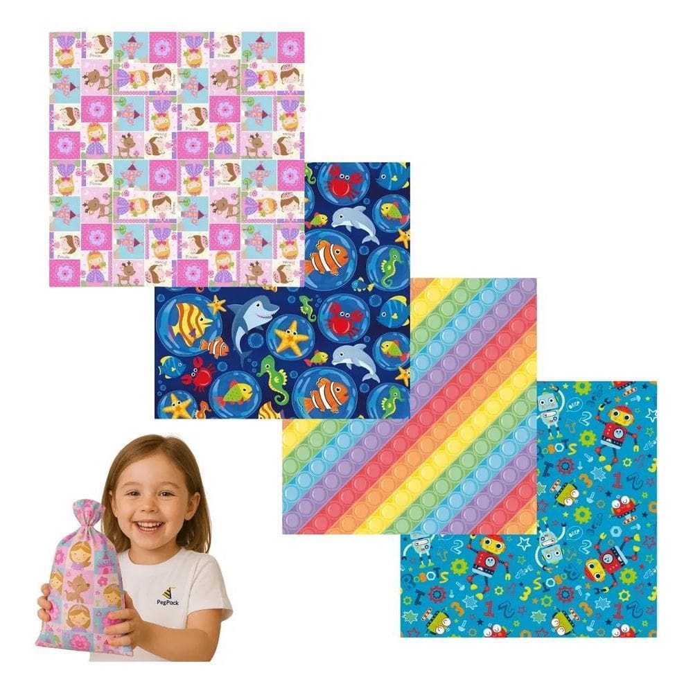 Saquinho Presente Grande 50 Unidades 30X44 Infantil