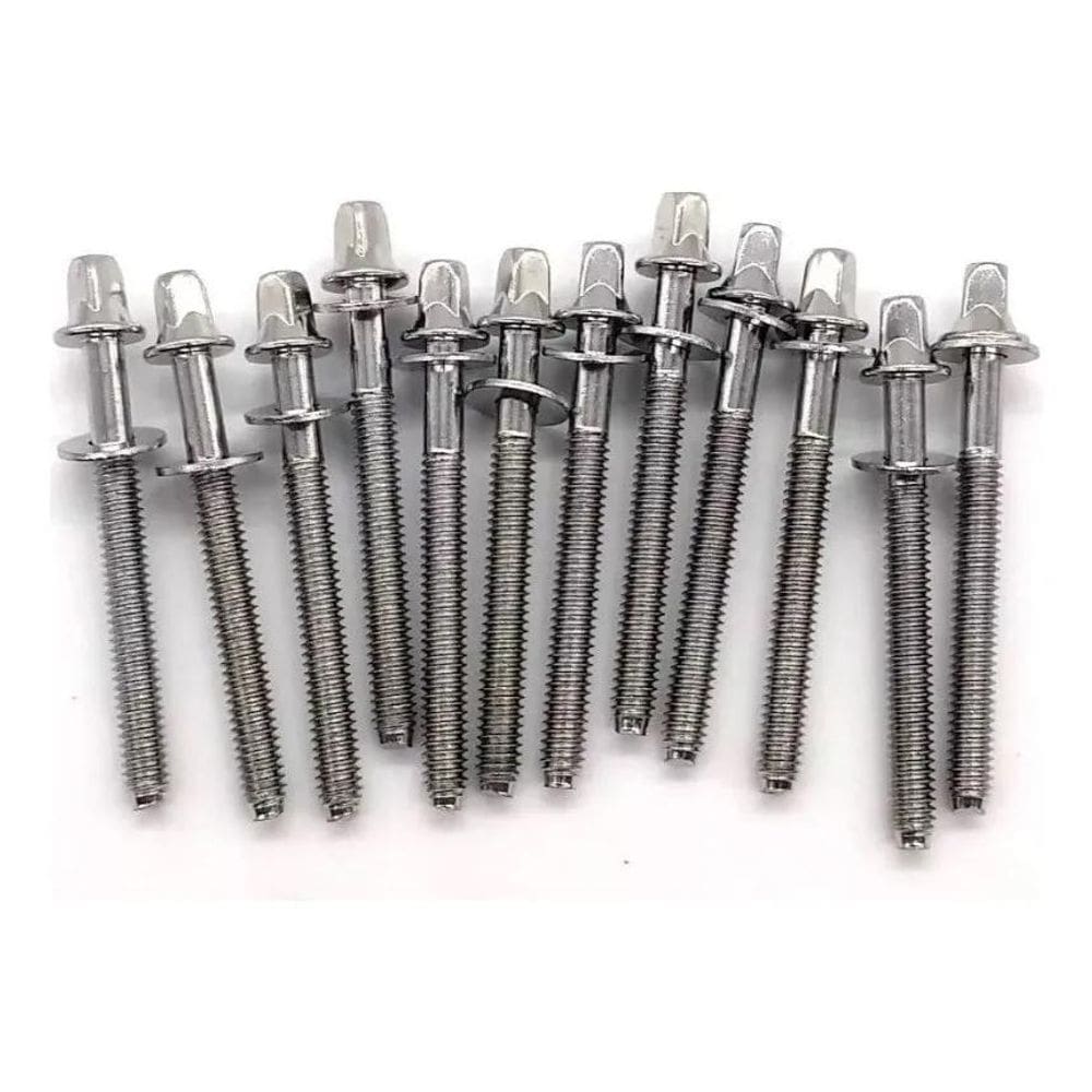 5X Kit 10 Parafusos Para Tom Surdo De Bateria Cromado Premiu
