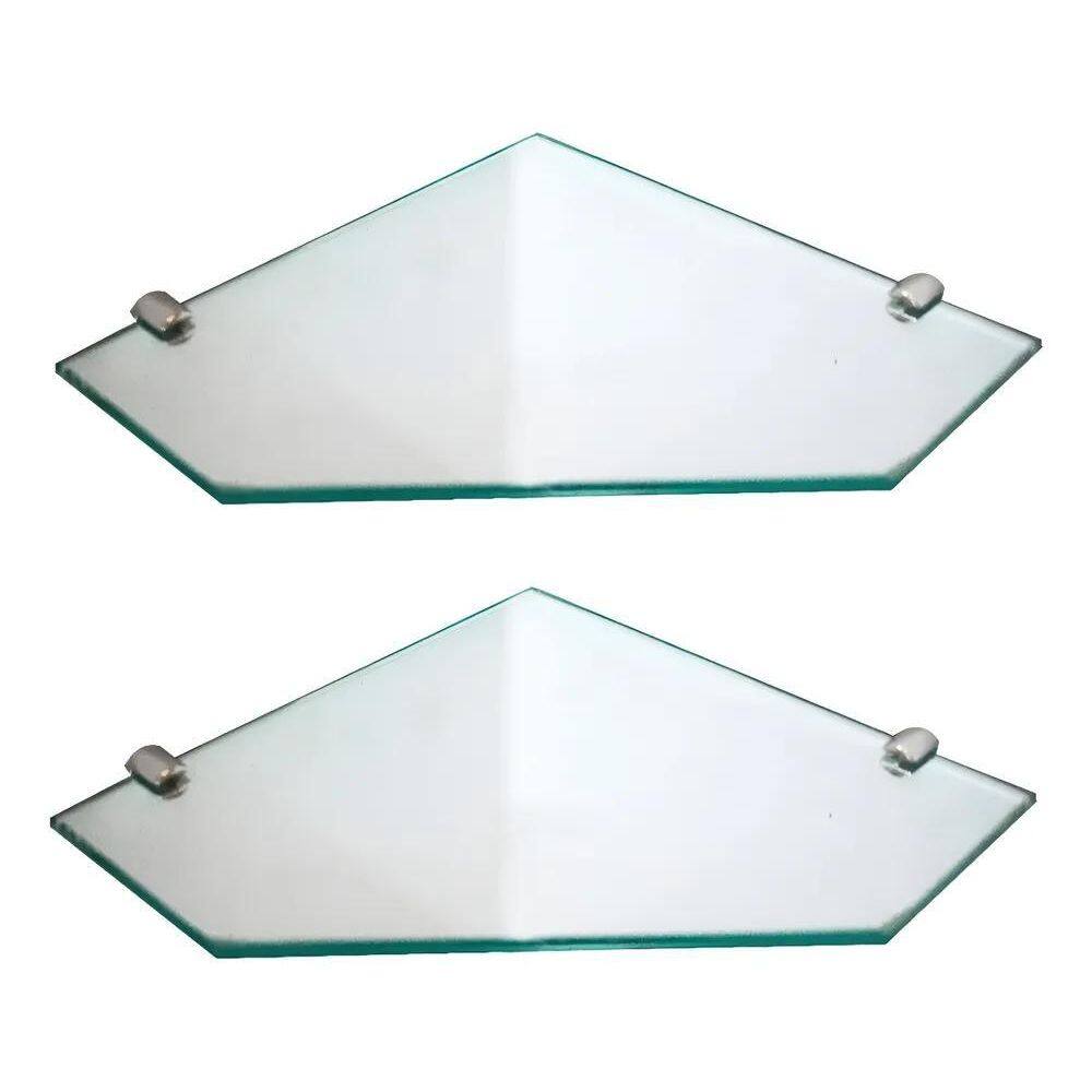 2 Suporte Porta Shampoo Canto Banheiro Box Vidro Cozinha