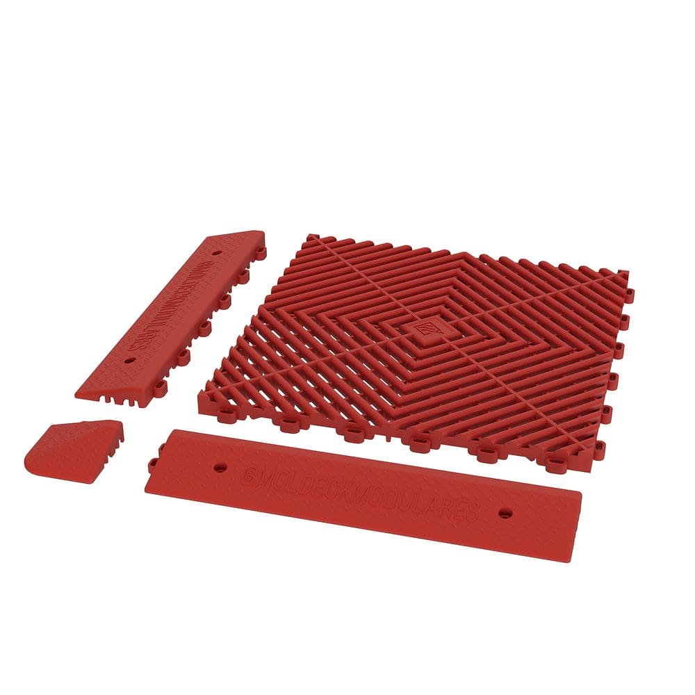 Cantoneira Fixação/Acabamento Deck/Piso Modular Vermelho